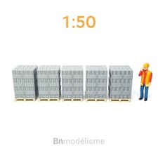 Lot 5 Palettes Parpaing 1/50