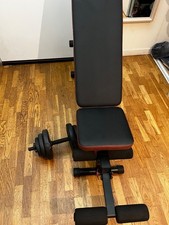 Banc De Musculation d'occasion - Pliable et Réglable avec haltères 