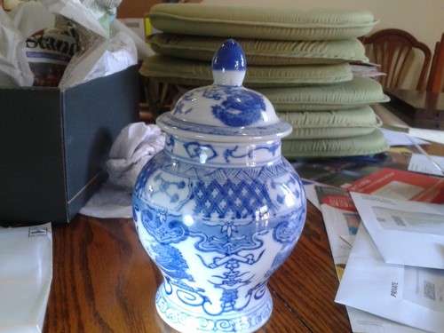 Pot dragon phénix bleu et - phénix,,