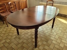 table de salle à manger ovale, en merisier ( louis philippe) et rallonge 50 cm