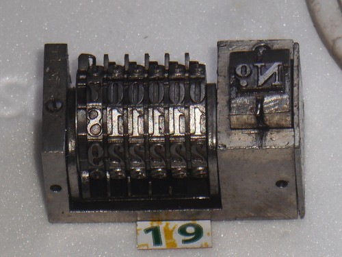 Wetter letterpress numbering - |,