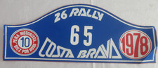 1978 PLAQUE RALLYE costa brava n°65 rally 26
