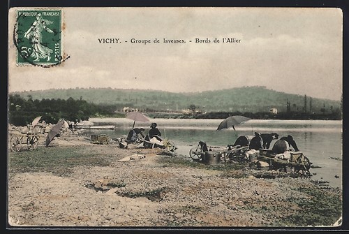 Cpa vichy groupe laveuse - groupe, de
