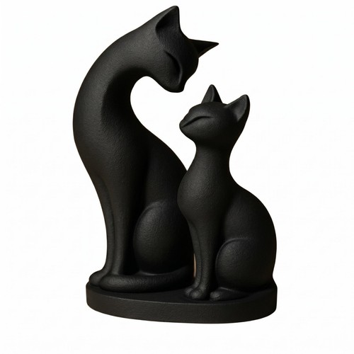 Statuette chat moderne - statuette, de