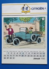 Calendrier Tintin Citroen TTBE