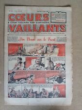 magazine Cœurs vaillants mars 1940 Tintin et Milou Jim Boum Mousse Ferrailles