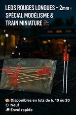 🚂 2mm Leds Rouges Longues