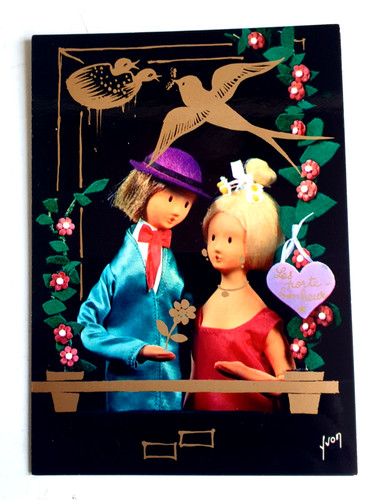 Ancienne carte postale les - postale,