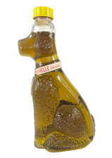 Sirop Durand Nimes 1950, bouteille publicitaire forme caniche en verre, liqueur
