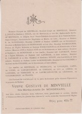 1892 Faire-part décès Mme