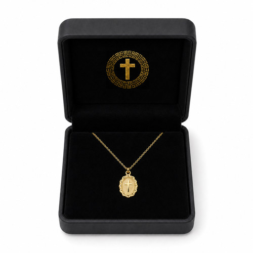 Collier médaillon croix - croix,