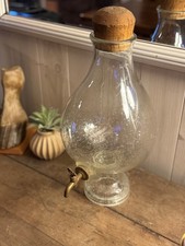fontaine à boisson en verre soufflé et bouchon en liège 