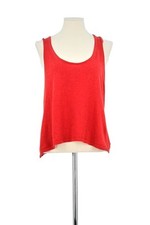 Top sans manche en cachemire rouge Bash M