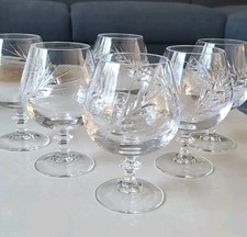 Lot 6 x Verres Cognac Fleury/Cristal D Arques. Modèle Épis De Blé.