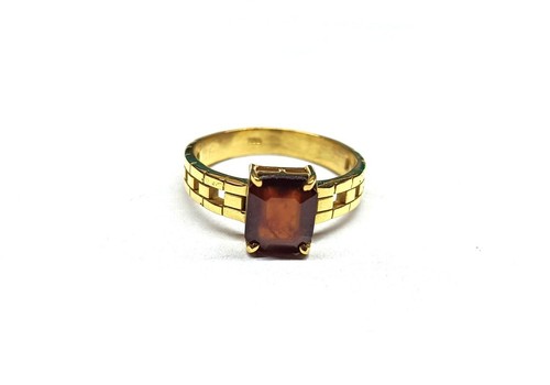 Bague grenat hessonite - , rouge