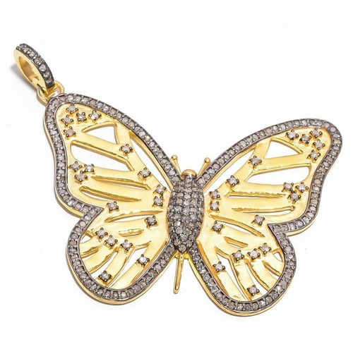 Pendentif papillon diamant - pendentif,