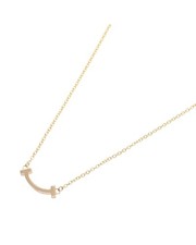 Preloved tiffany & co T Smile Pendant Necklace Women Gold One Size