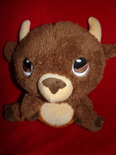 Doudou peluche vache taureau - peluche,