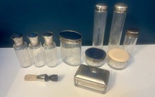 Nécessaire de toilette ancien Art Déco – Bakélite bleue – Années 1920/1930