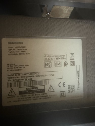 Pied samsung ue75tu7025 - pied, 75"