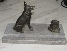 Encrier ancien en marbre avec