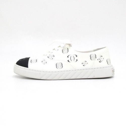 Chanel baskets cuir logo - baskets,