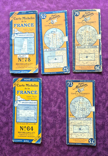 Michelin lot 5 cartes - lot,