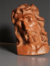 Buste christ terre cuite - buste,