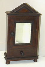 -JOLIE PETITE ARMOIRE de POUPEE XIX Louis Philippe en ACAJOU & Placage JOUET  D