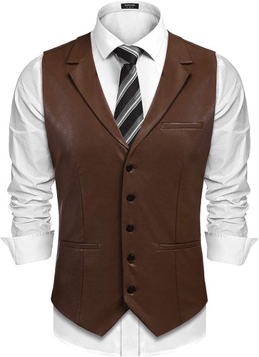 Gilet cuir agneau - cuir, d'agneau