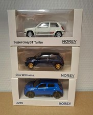 Lot 3 Renault Clio Williams, Supercinq GT Turbo , Alpine A290 1/43 Norev Neuf