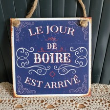 Plaque métal bière, déco