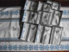 Ancienne nappe + 9 serviettes