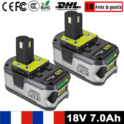 Batterie 18v 0ah pour - 2), 7.0ah