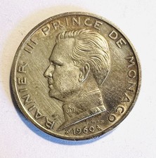 Pièce 5 Francs Monaco ?? 1960 Rainier II Argent REf83212