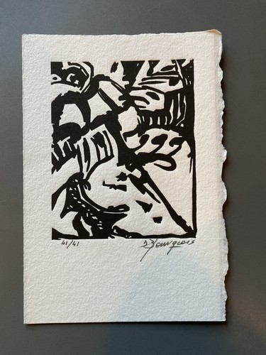 Lithographie sérigraphie noir - sérigraphie,