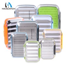 Maxcatch Boîte à mouches, Waterproof, Double couvercle tranparent, fentes mousse