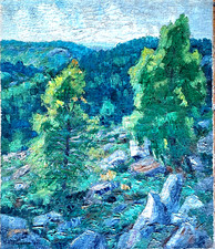 Ancien tableau belle - , huile
