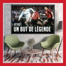 TOILE IMPRIMEE CHRIS WADDLE LEGENDE POSTER PHOTO 1991 MAILLOT MARSEILLE OM FOOT