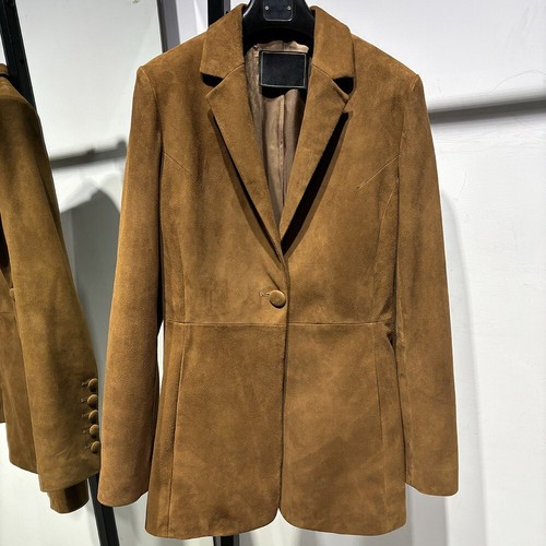 Blazer femme cuir daim - , marron