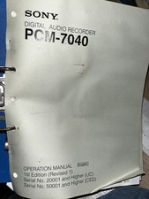 Maintenance Manual Sony Pcm 7040  Dat English