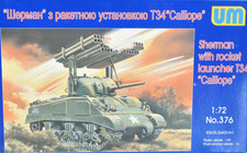 BH037 UM Unimodels #376 1:72 Sherman Tank & rocket launcher T34 "Calliope" Kit