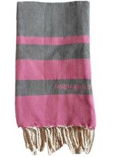  1 DRAP DE PLAGE, SERVIETTE DE BAIN, PLAID, FOUTA.102 X 192  100 % COT. BRODÉE