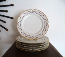 6 assiettes plates porcelaine