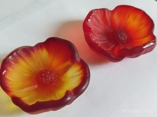 sculpture fleurs de cactus DAUM par Hilton Mac Connico pâte de verre / cristal