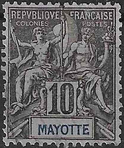 Timbre mayotte colonies - timbre, (colonies