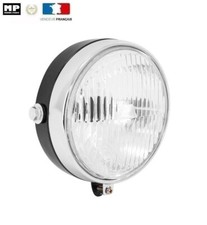 Phare avant rond noir optique