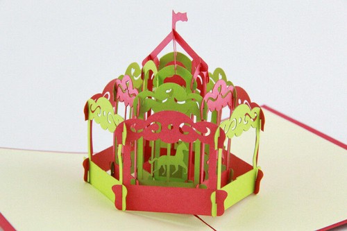 Carte kirigami roundabout - kirigami,