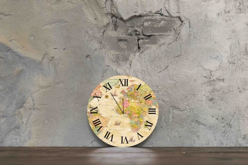 Horloge impression carte - horloge,