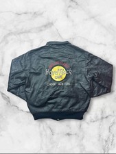 Blouson Vintage Cuir Hard Rock Cafe “Save The Planet” London New York Taille M